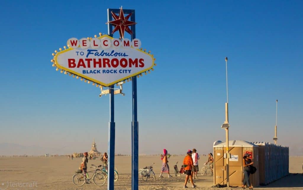 Port-potties at Burning Man